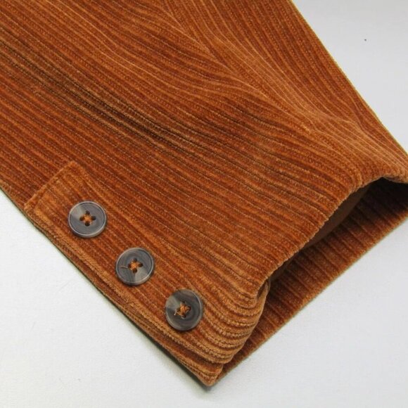 NEW STACY LONDON Womens Jacket Tobacco Orange Button Front  Corduroy Size 1X - Picture 6 of 8